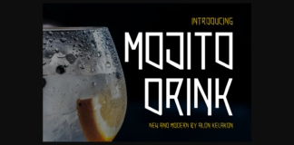 Mojito Drink Font Poster 1