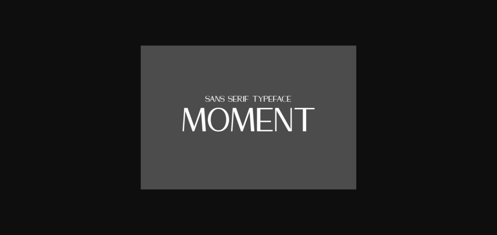 Moment Font Poster 3