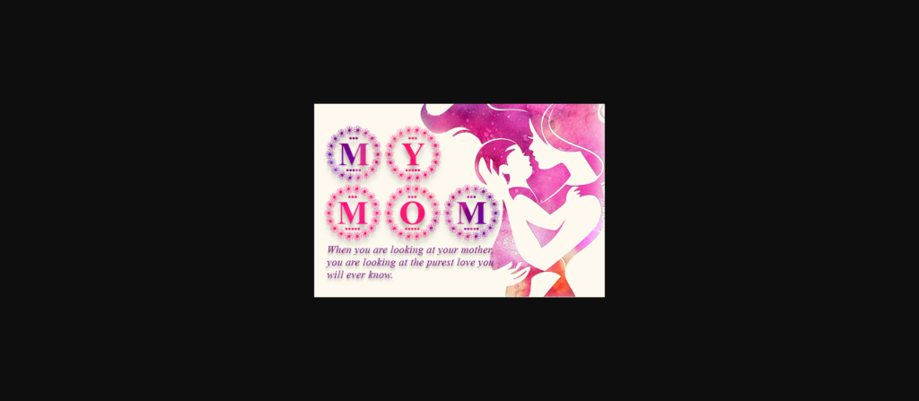 Moms Day Monogram Font Poster 4