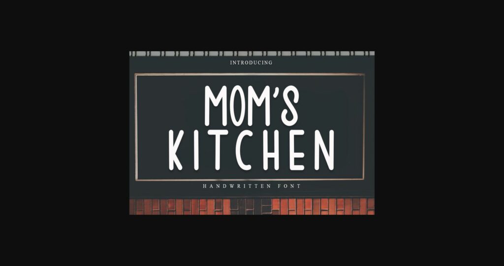 Moms Kitchen Font Poster 1