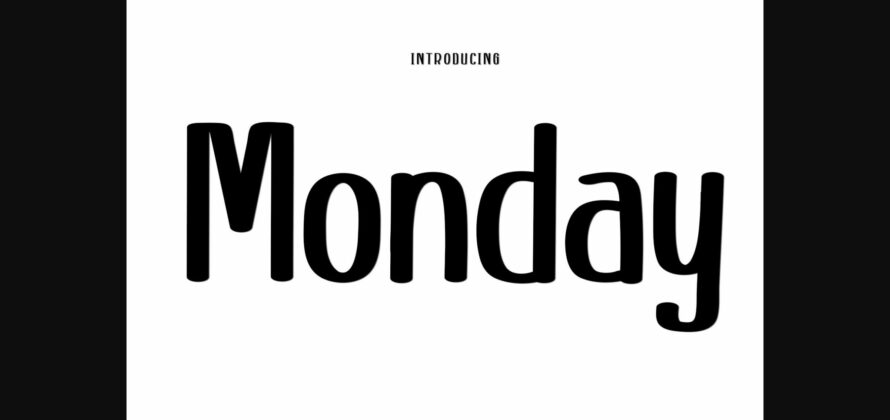 Monday Font Poster 3