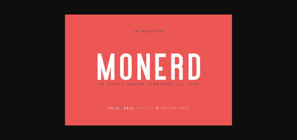 Monerd Font Poster 1