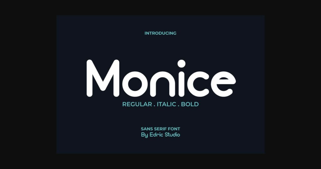 Monice Font Poster 1