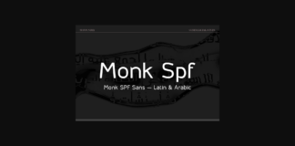 Monk Font Poster 1