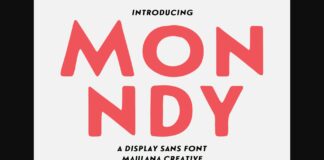 Monndy Stamp Display Font Poster 1