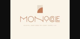 Monocole Font Poster 1