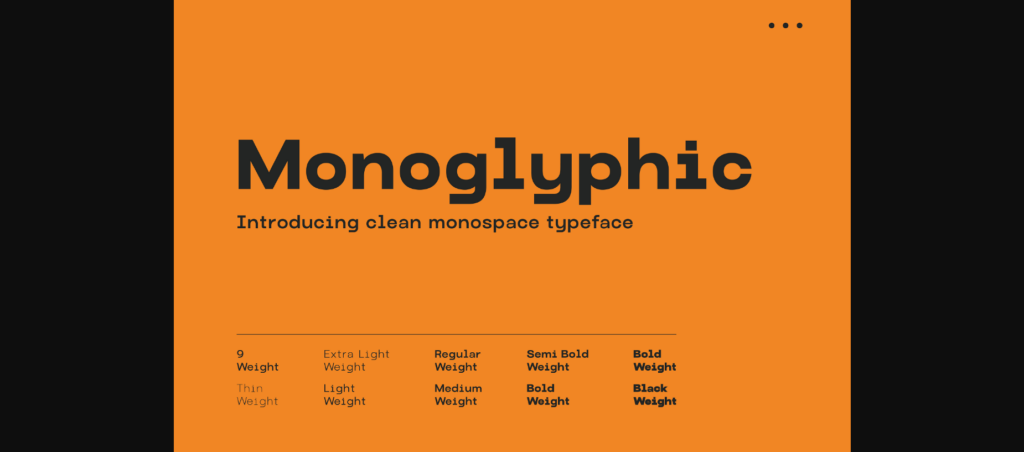 Monoglyphic Font Poster 3