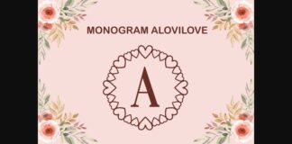 Monogram Alovilove Font Poster 1