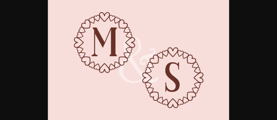 Monogram Alovilove Font Poster 4