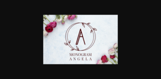 Monogram Angela Font Poster 1