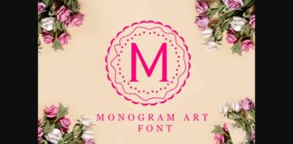 Monogram Art Font Poster 1