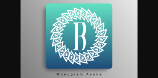 Monogram Asoka Font Poster 1