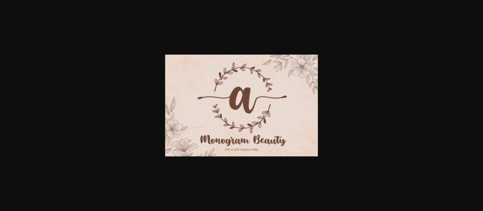 Monogram Beauty Font Poster 3