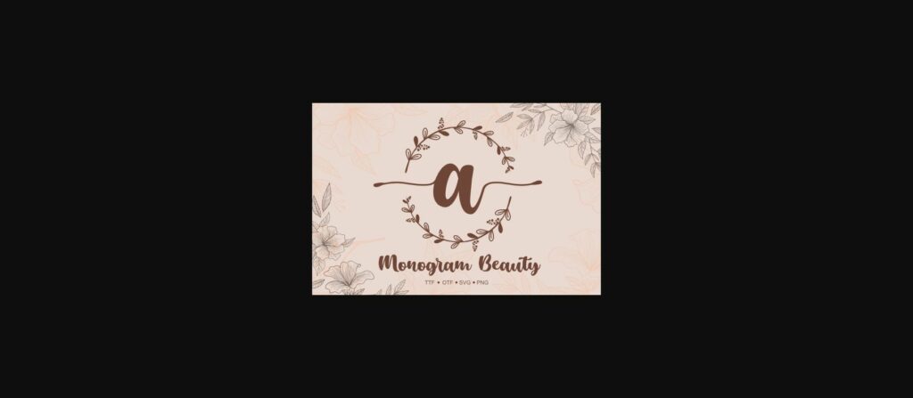 Monogram Beauty Font Poster 1