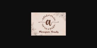 Monogram Beauty Font Poster 1