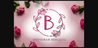 Monogram Berliana Font Poster 1