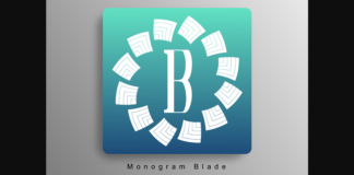 Monogram Blade Font Poster 1