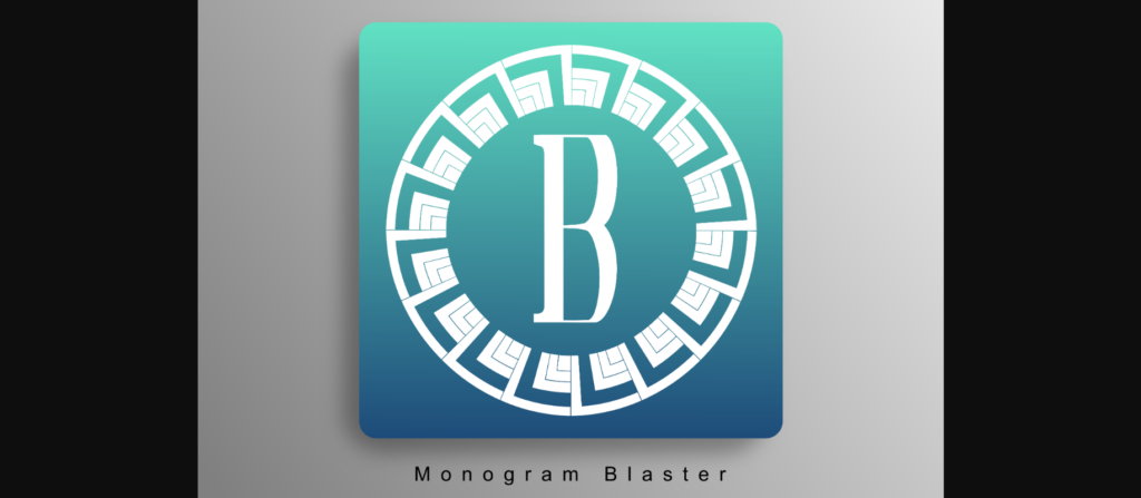 Monogram Blaster Font Poster 3