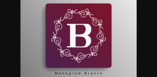 Monogram Branch Font Poster 1