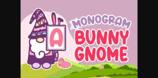 Monogram Bunny Gnome Font Poster 1