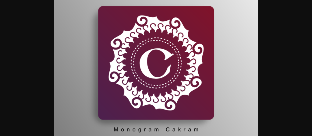 Monogram Cakram Font Poster 1