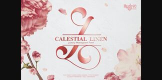 Monogram Calestial Linen Font Poster 1