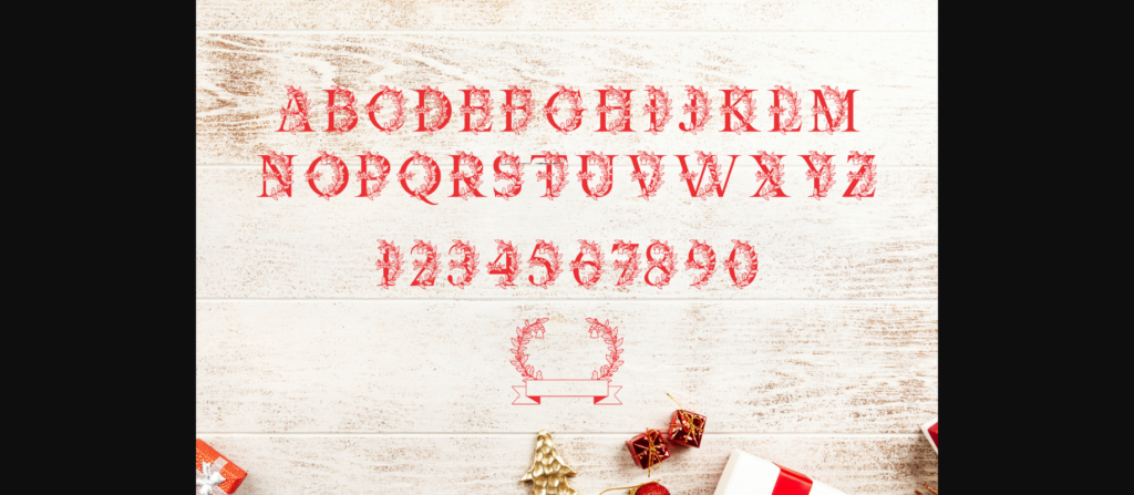 Monogram Christmas Font Poster 6