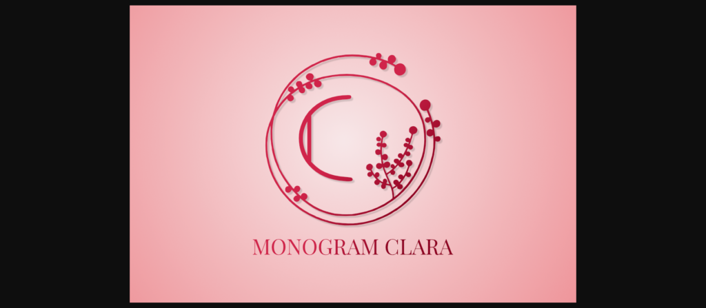 Monogram Clara Font Poster 3