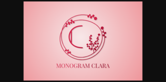 Monogram Clara Font Poster 1