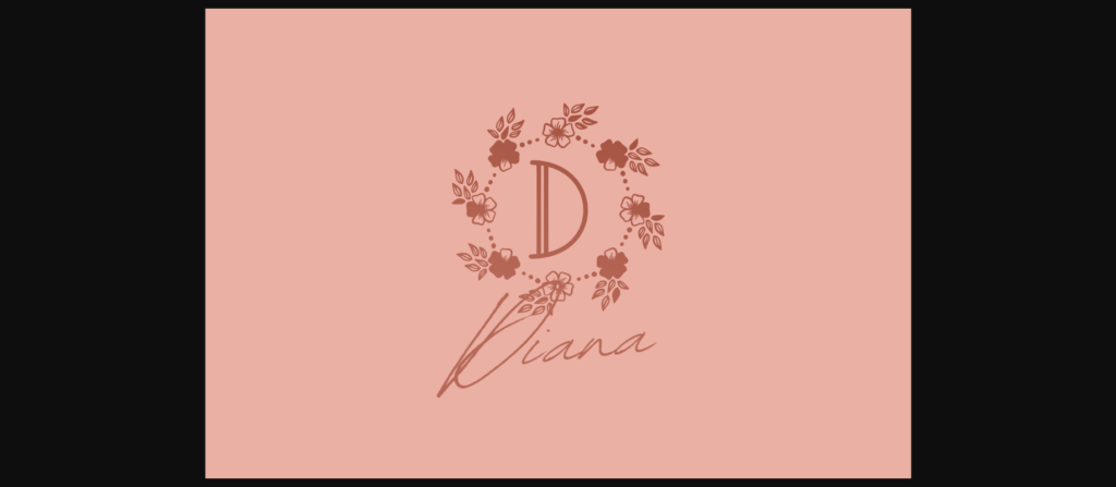 Monogram Diana Font Poster 5