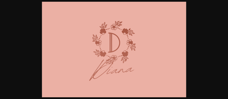 Monogram Diana Font Poster 5