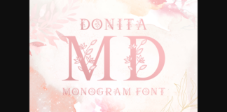 Monogram Donita Font Poster 1