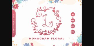 Monogram Floral Font Poster 1