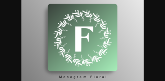 Monogram Floral Font Poster 1