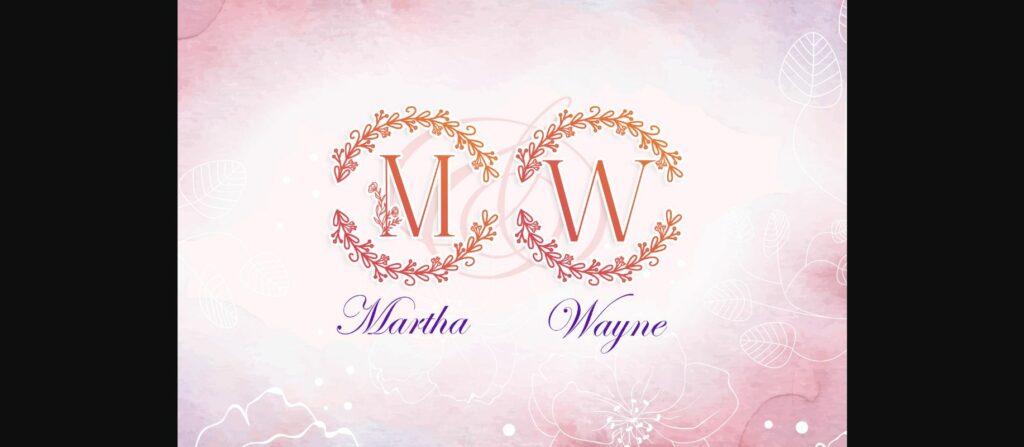 Monogram Floral Love Font Poster 5