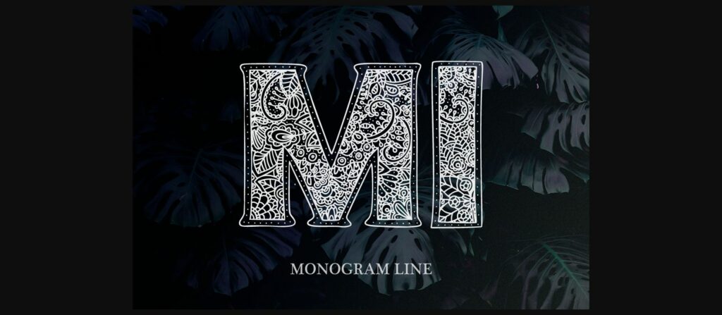 Monogram Font Family Font Poster 2