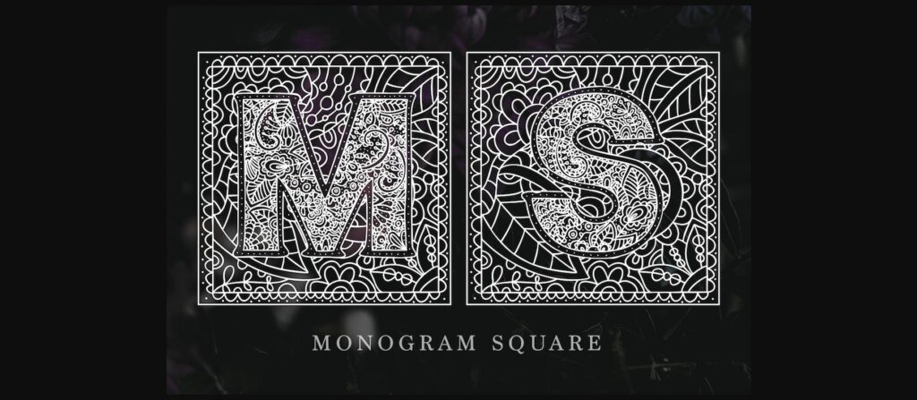 Monogram Font Family Font Poster 6