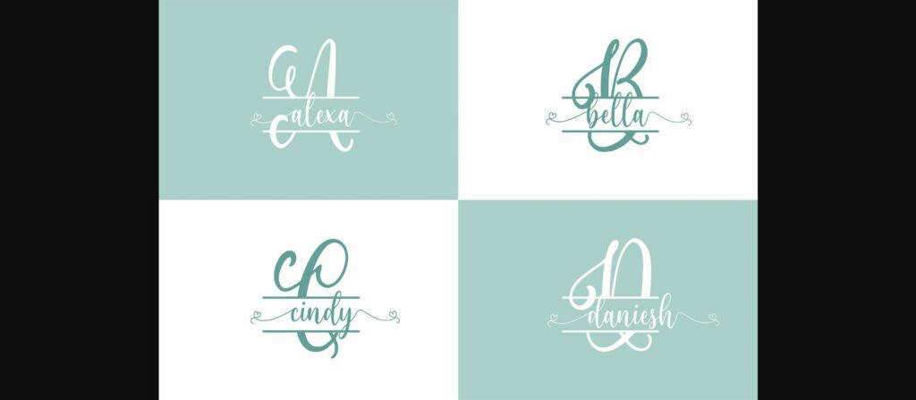 Monogram Font Poster 4