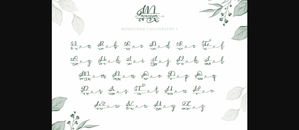 Monogram Font Poster 8