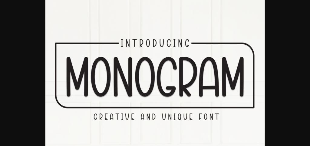 Monogram Font Poster 3