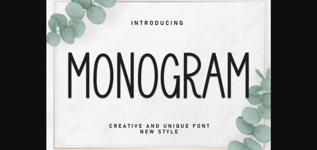 Monogram Font Poster 3