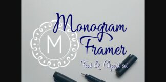 Monogram Framer Font Poster 1