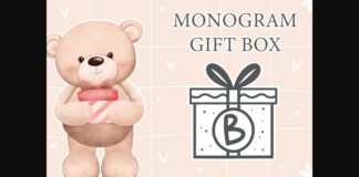 Monogram Gift Box Font Poster 1