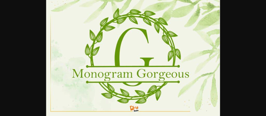 Monogram Gorgeous Font Poster 3