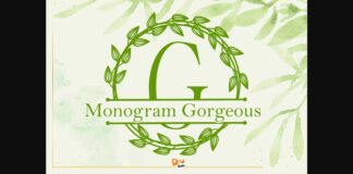 Monogram Gorgeous Font Poster 1