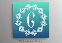 Monogram Gosvi Font Poster 1