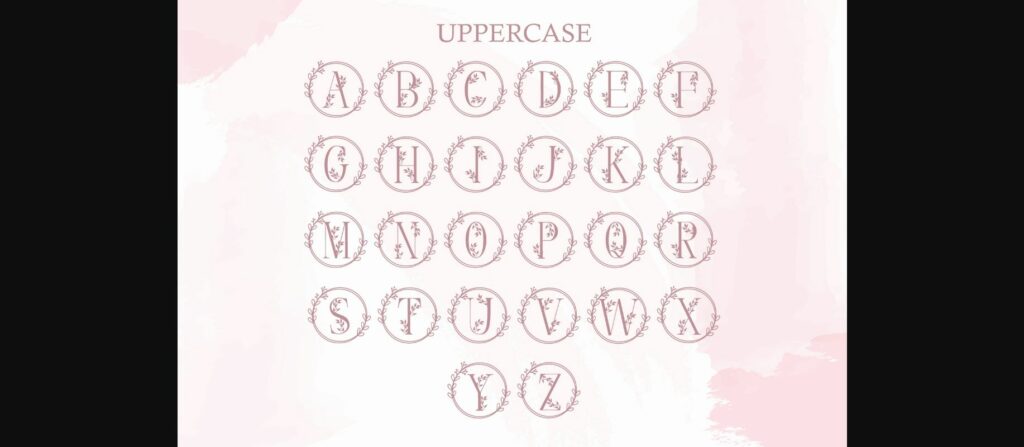 Monogram Handrawn Floral Font Poster 7