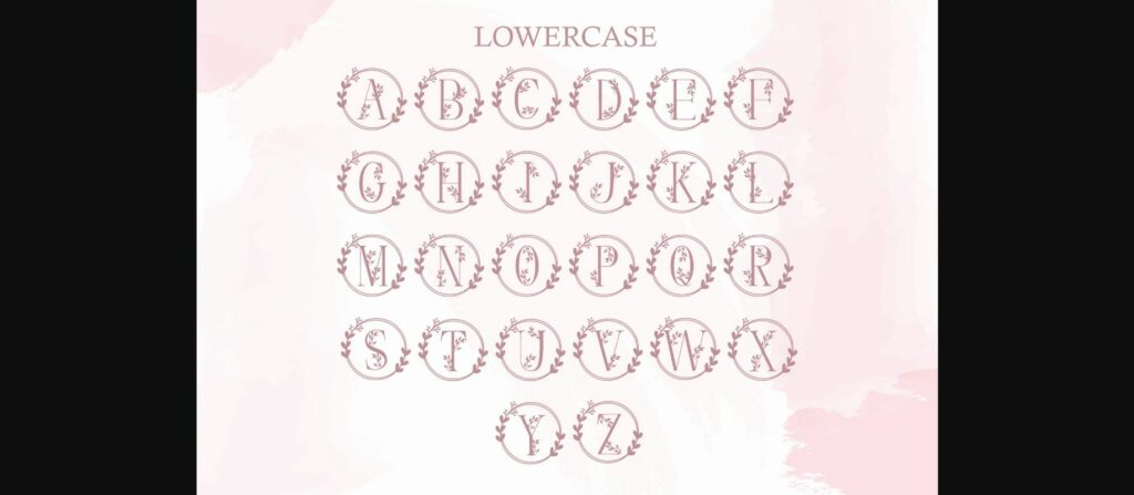 Monogram Handrawn Floral Font Poster 8