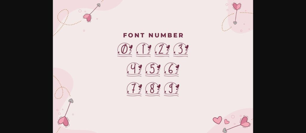 Monogram Handrawn Love Font Poster 7