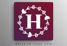 Monogram Happy Love Font Poster 1